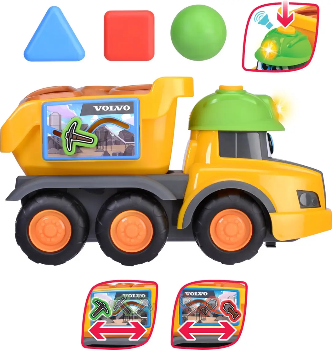 Dickie Simba Harry Hauler Vormsorteervoertuig 204115008 - Geel/Blauw/Groen/Grijs
