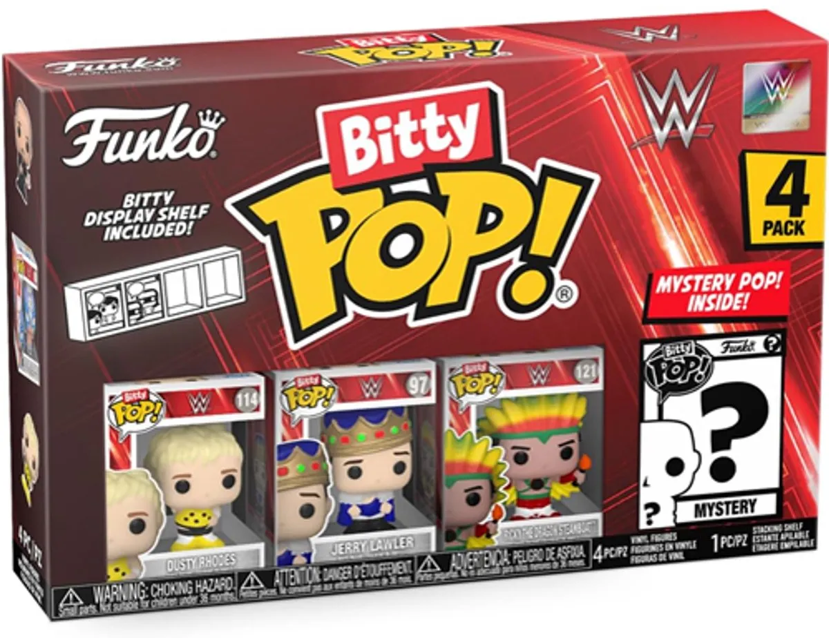 Funko Pop! WWE Dusty Rhodes Jerry Lawler Ricky Steamboat Mystery Bitty Series 02 - Multi