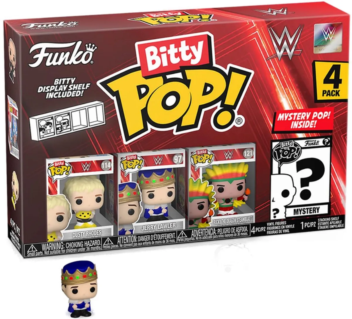 Funko Pop! WWE Dusty Rhodes Jerry Lawler Ricky Steamboat Mystery Bitty Series 02 - Multi