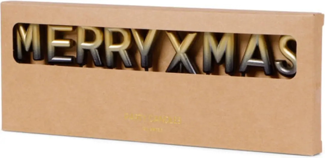 Senza Taartkaarsjes Merry Xmas - Goud