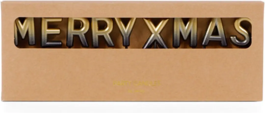 Senza Taartkaarsjes Merry Xmas - Goud
