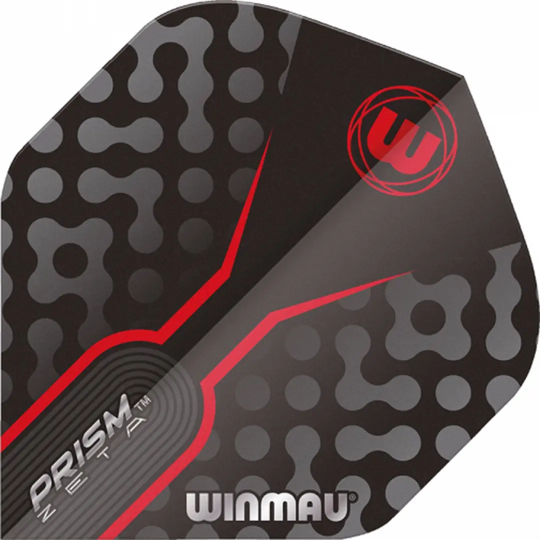 Winmau Prism Zeta Dart Flights - 3 Stuks - Zwart/Grijs