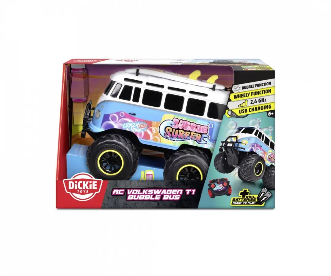 Dickie RC Volkswagen T1 Bubble Bus RTR 1:20 - Multi Color