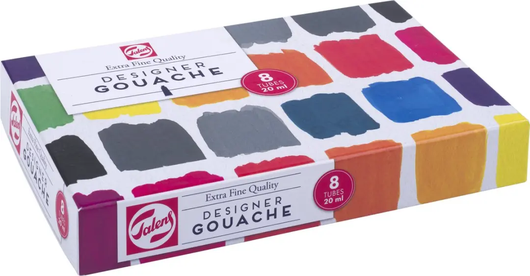 Talens Gouache Extra Fijn Verfset - 8x20ml Multicolor