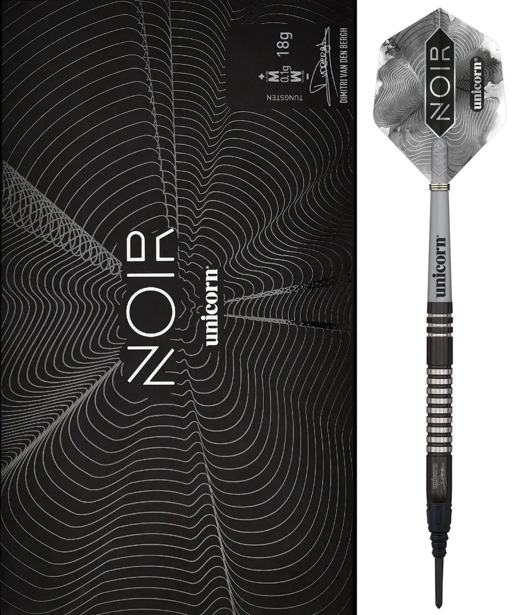 Unicorn Dimitri van den Bergh Noir 70% Soft Tip Dartpijlen 3 Stuks