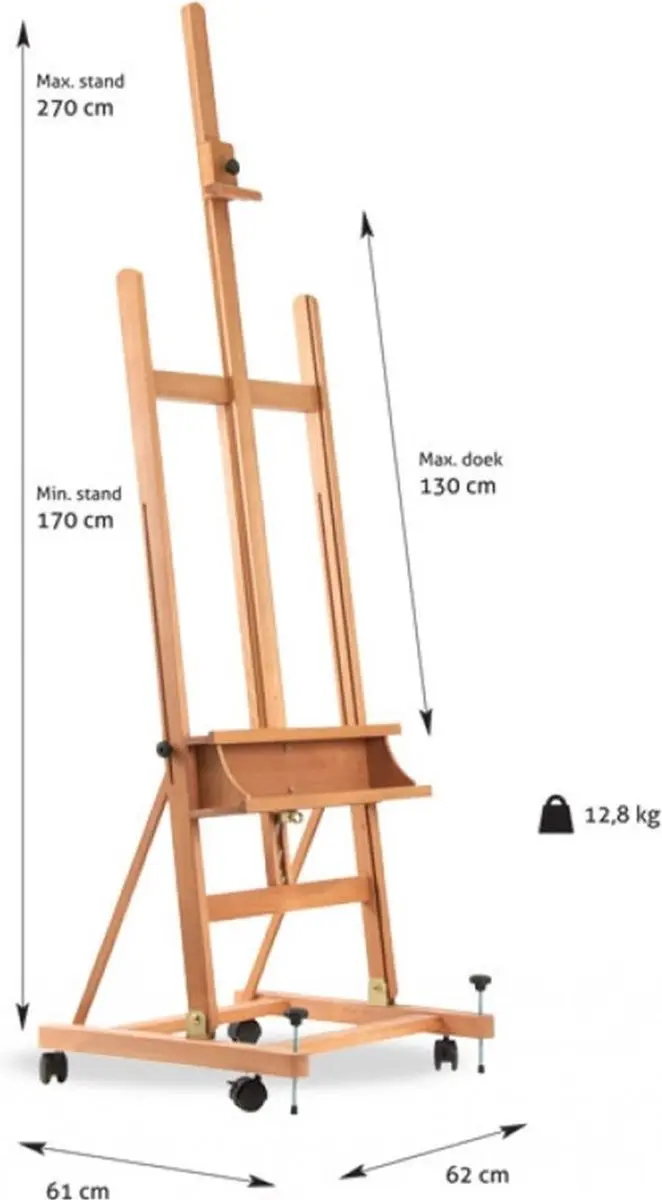 Museo Milan H-Frame Schildersezel - Verstelbaar
