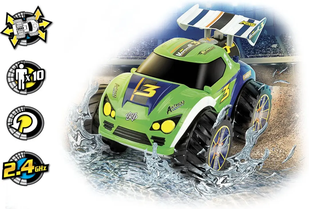 NIKKO Nano VaporizR 3 RC Auto - Amfibievoertuig 15 km/u - Neon Groen