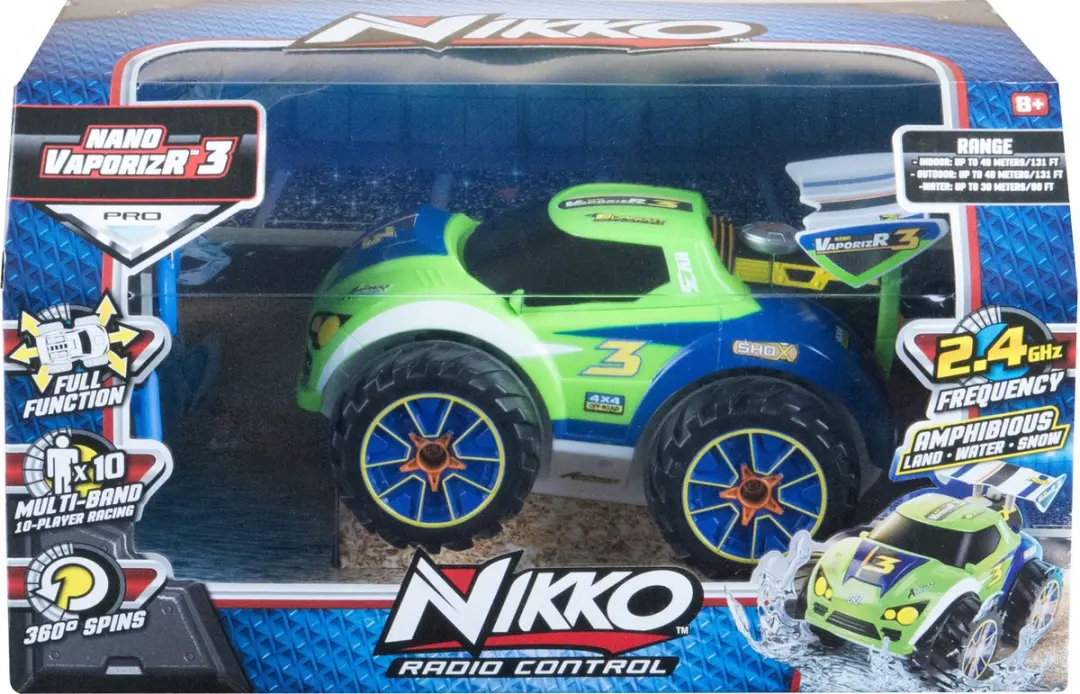 NIKKO Nano VaporizR 3 RC Auto - Amfibievoertuig 15 km/u - Neon Groen