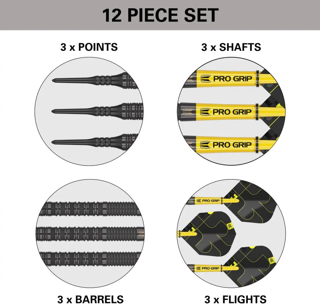 Target Bolide Void 10 Soft Tip Darts - 3 Stuks - afbeelding 6 van 6