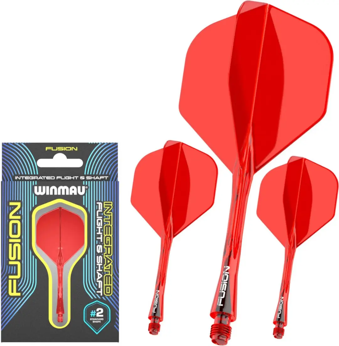 Winmau Fusion Red NO2 Dart Flights - 3 Stuks