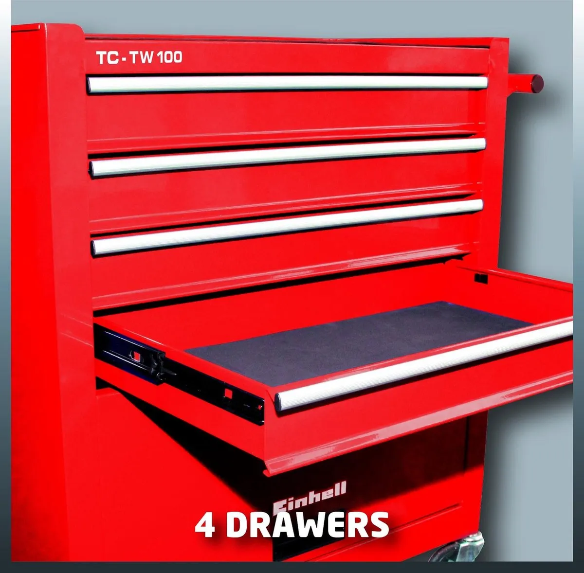 Einhell TC-TW 100 Werkplaatswagen - 5 Lades - Rood