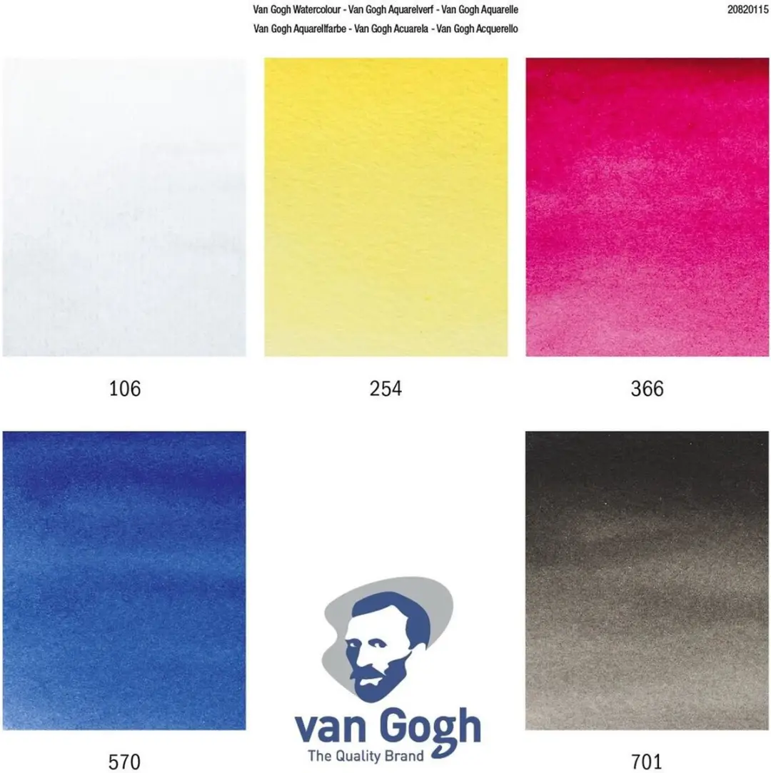 Van Gogh Aquarelverf Primaire Mengset - 5 Kleuren - 50ml