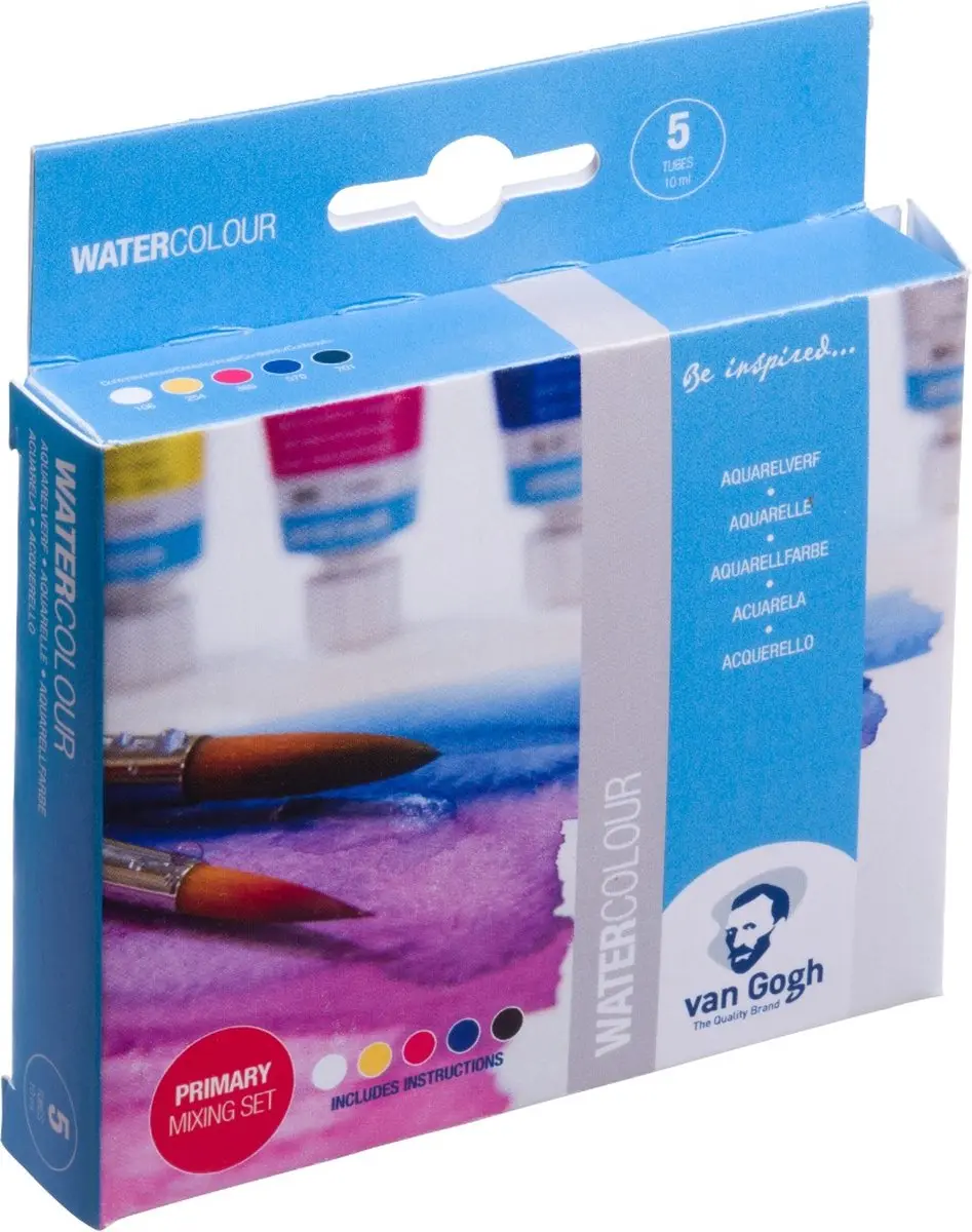 Van Gogh Aquarelverf Primaire Mengset - 5 Kleuren - 50ml