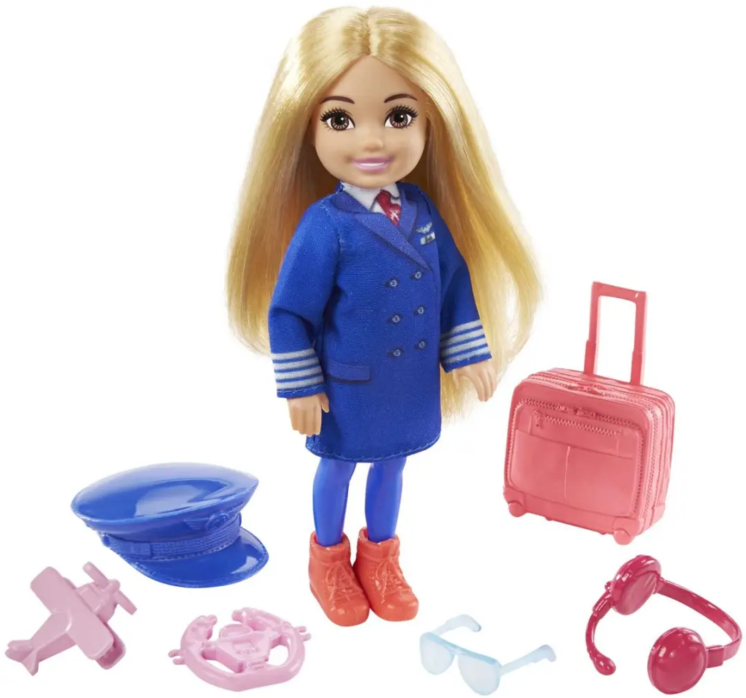 Barbie Chelsea Pop - Piloot Outfit GTN90 - 15cm - Blauw - afbeelding 3 van 6