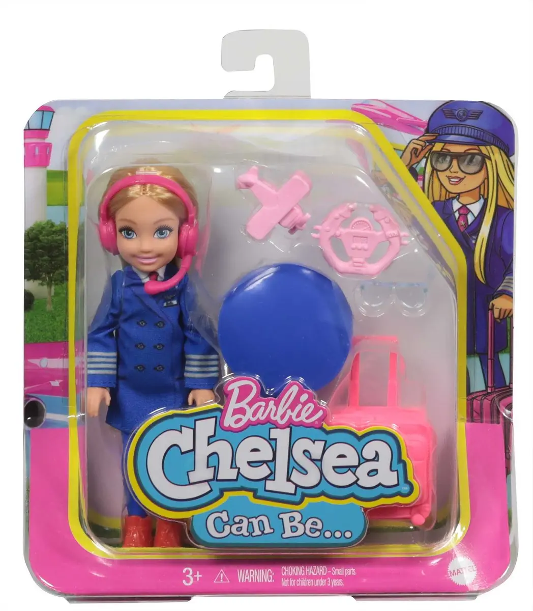Barbie Chelsea Pop - Piloot Outfit GTN90 - 15cm - Blauw - afbeelding 6 van 6
