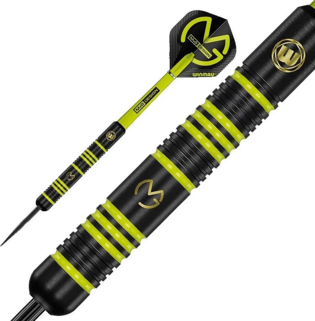 Winmau Michael van Gerwen Ambition Black Coated Brass Dartpijlen - 3 Stuks