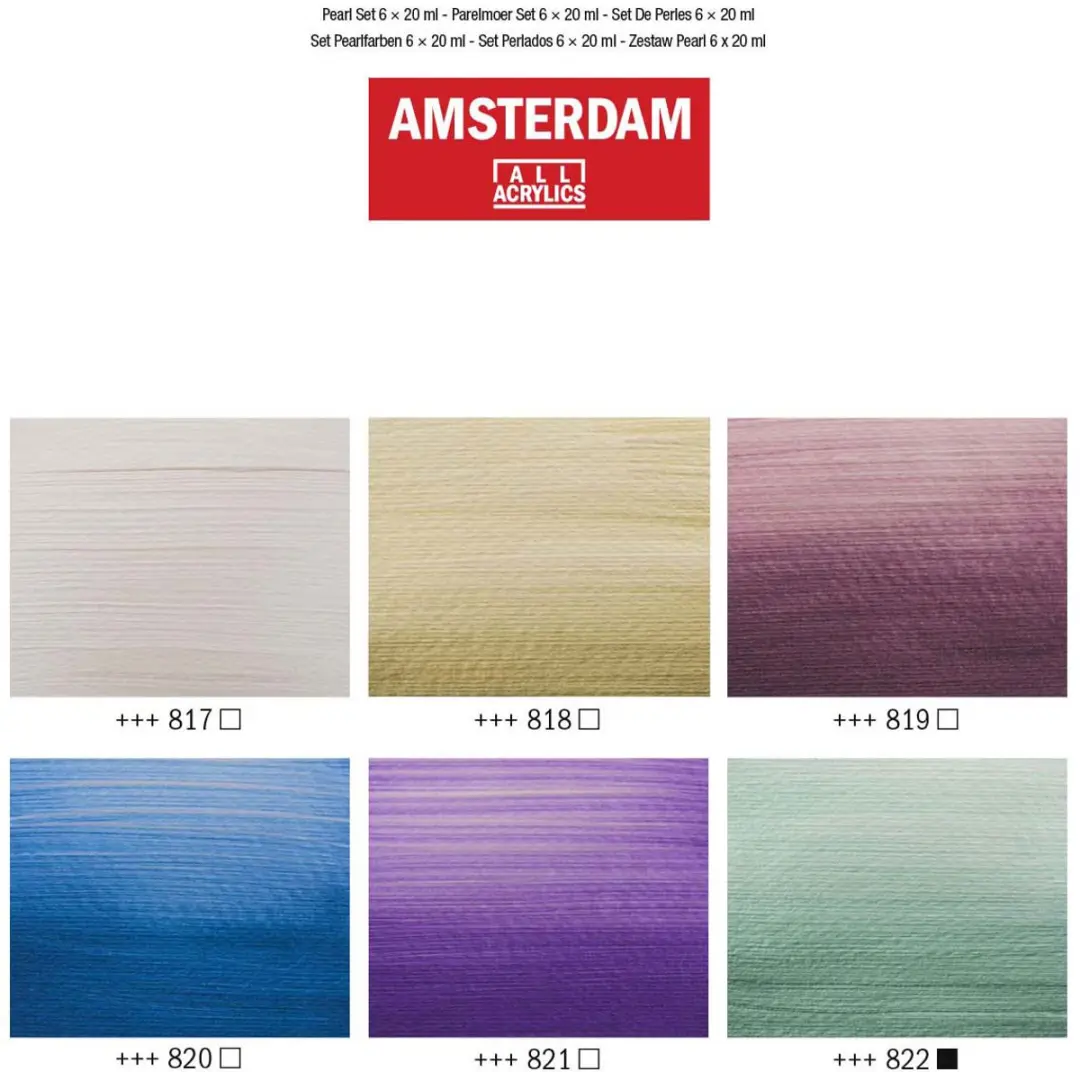 Amsterdam Standard Series Acrylverf Parelmoer - 6x20ml Assorti