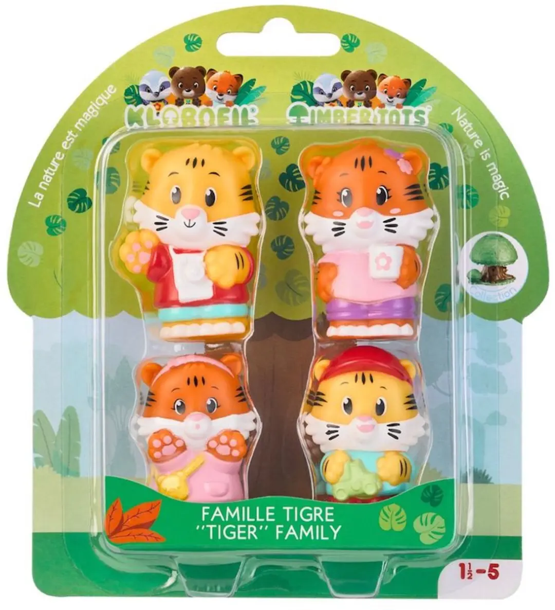 Klorofil Speelset Familie "Tiger" 4-delig - Félix, Cléo, Madie & Alex