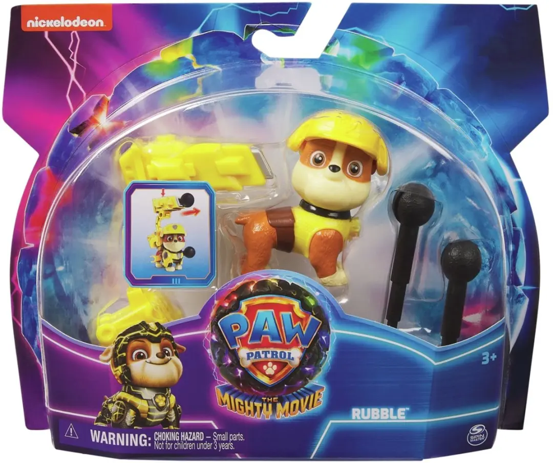 Spin Master Paw Patrol Mighty Movie Hero Pups Rubble
