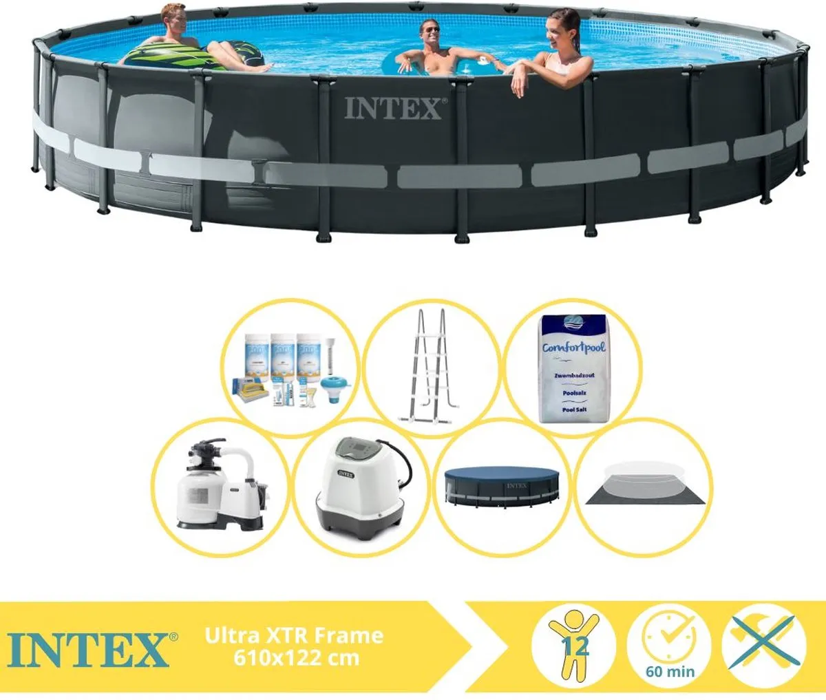 Intex Ultra XTR Frame 26340GN Zwembad 732x132cm