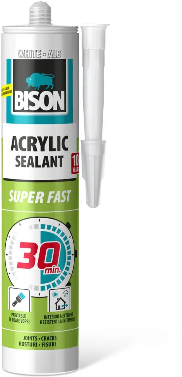 Bison Acrylaatkit Wit 300ml