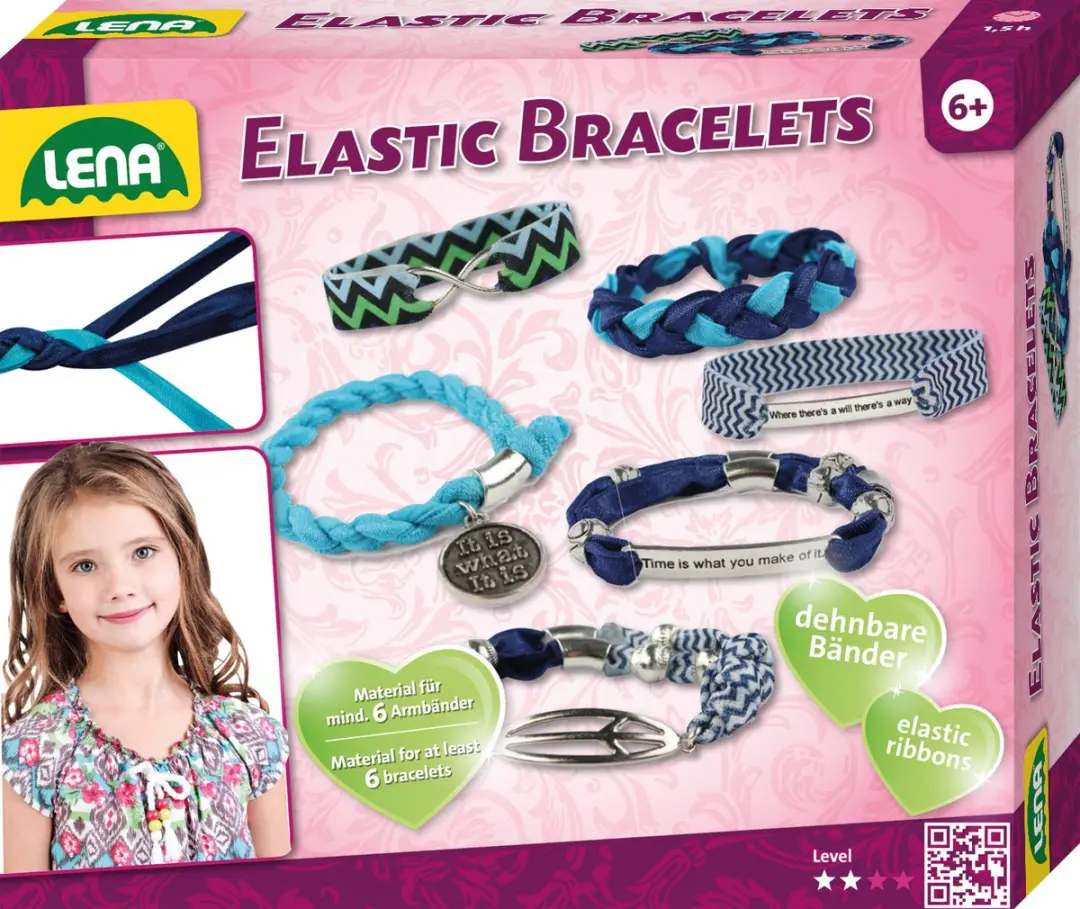 Lena Maak Je Eigen Armbanden Set - 24-delig Blauw