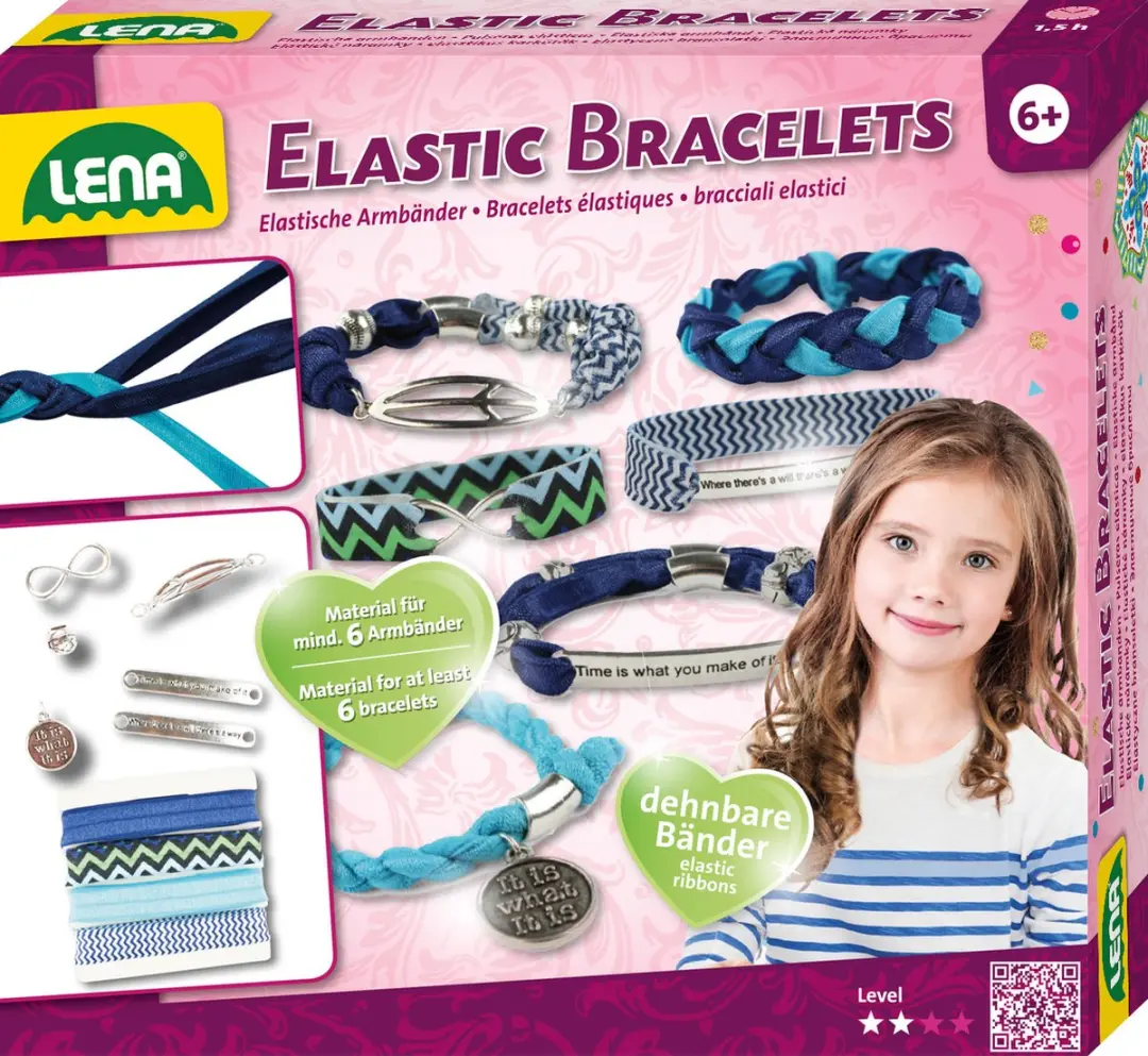 Lena Maak Je Eigen Armbanden Set - 24-delig Blauw