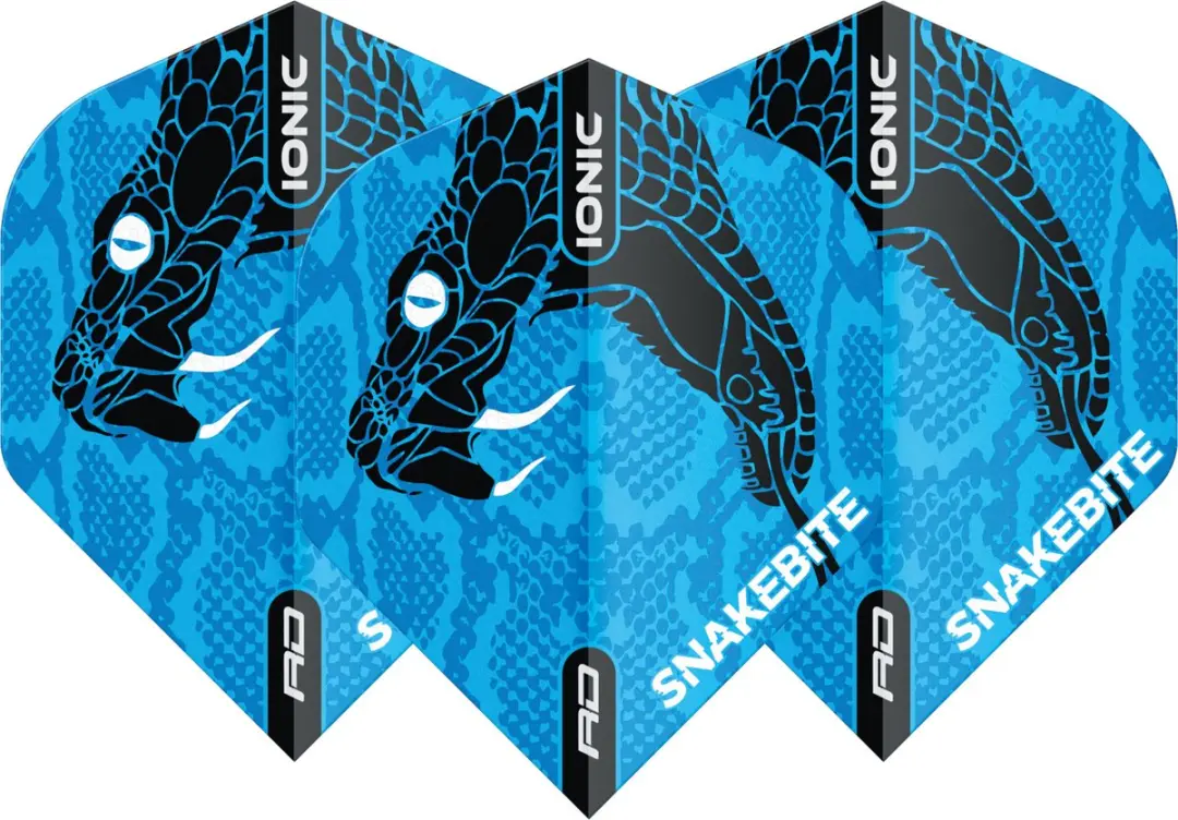 Red Dragon Peter Wright Hardcore Ionic Snakebite Dart Flights - Blauw TF6569