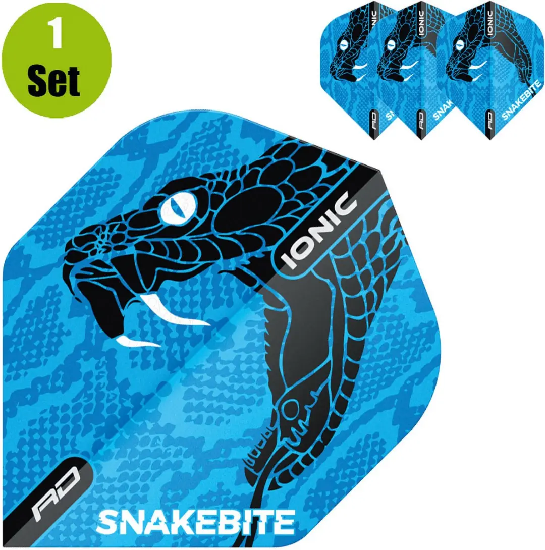 Red Dragon Peter Wright Hardcore Ionic Snakebite Dart Flights - Blauw TF6569