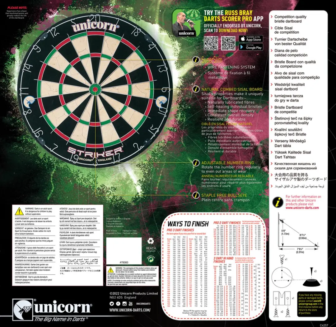 Unicorn Striker Dartbord UDB79383 - 45.7cm