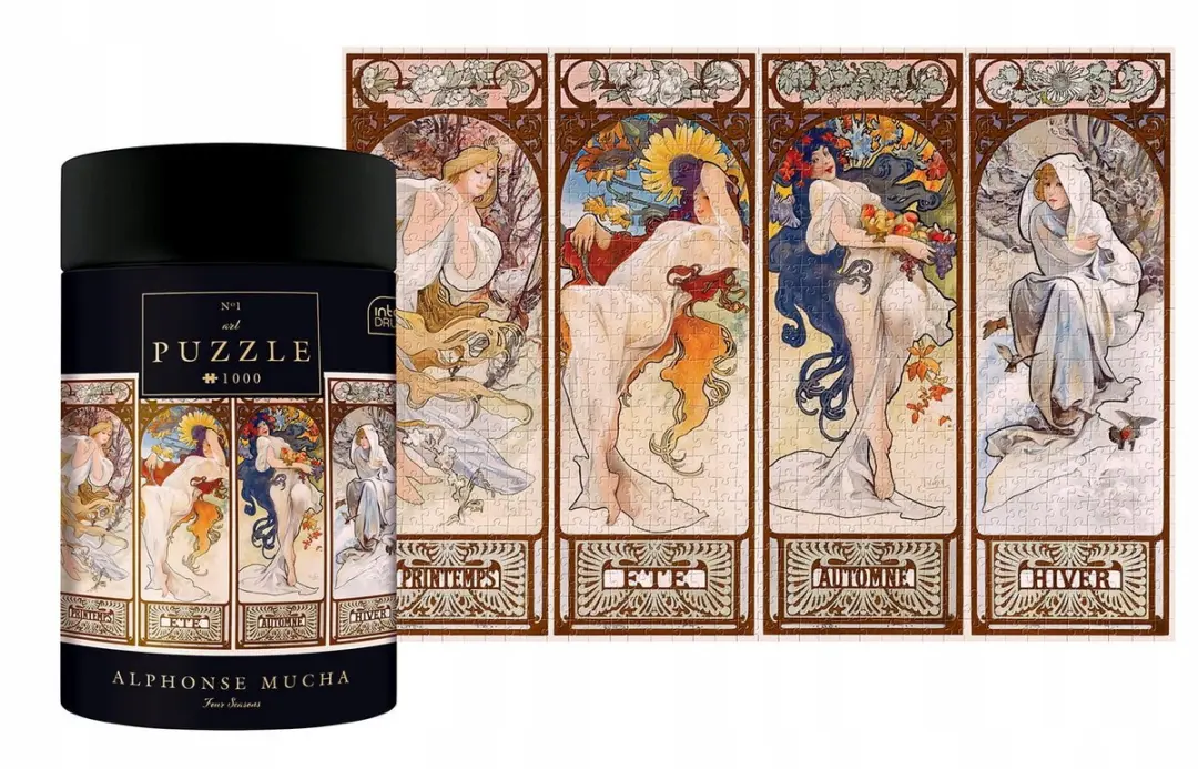 Geronimo Games Interdruk Puzzel Alfons Mucha 'Vier Seizoenen' 1000 Stukjes
