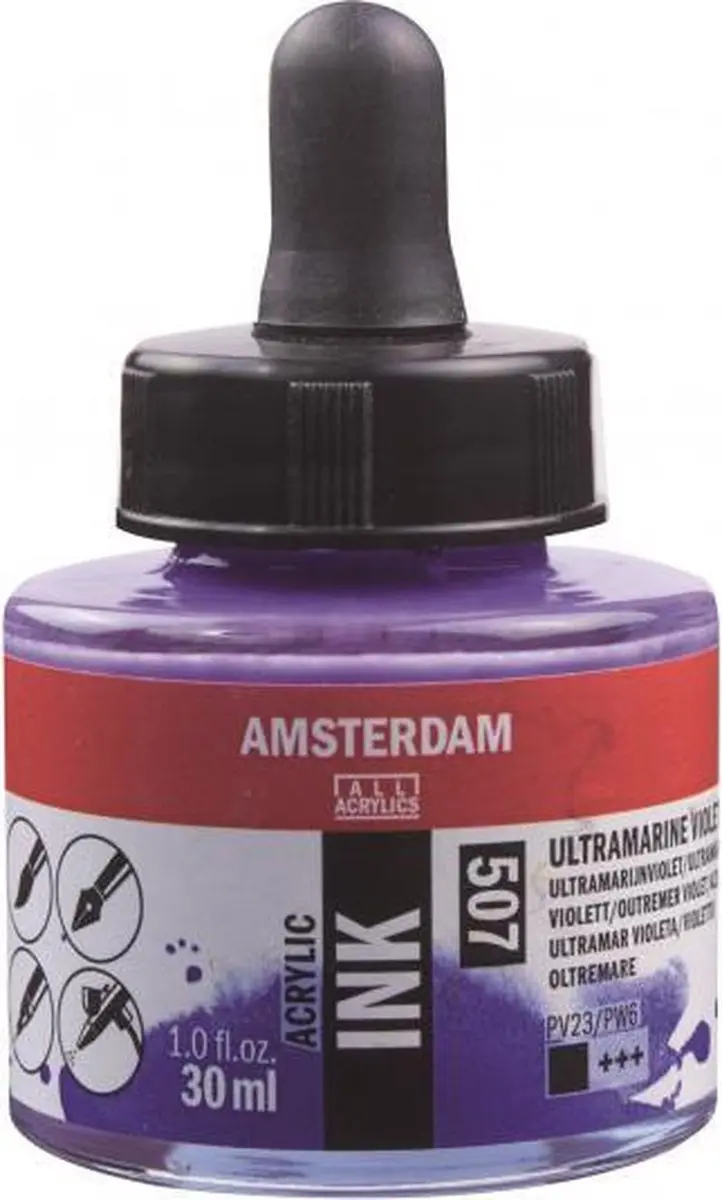 Amsterdam Acrylic Ink Fles 30ml - Ultramarijnviolet