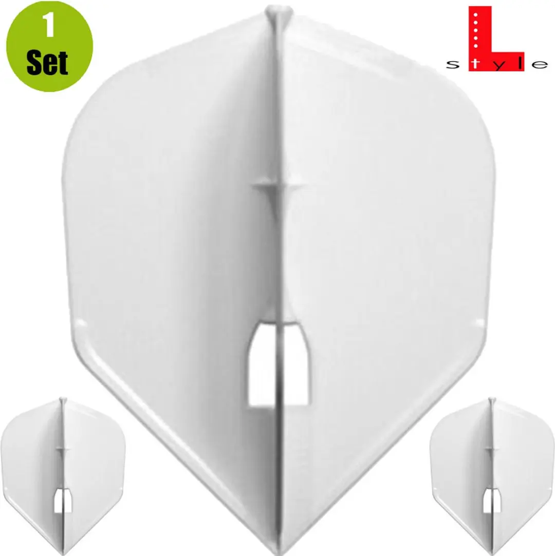 L-Style Champagne Flight L3 Shape Witte Dartvluchten - 3 Stuks