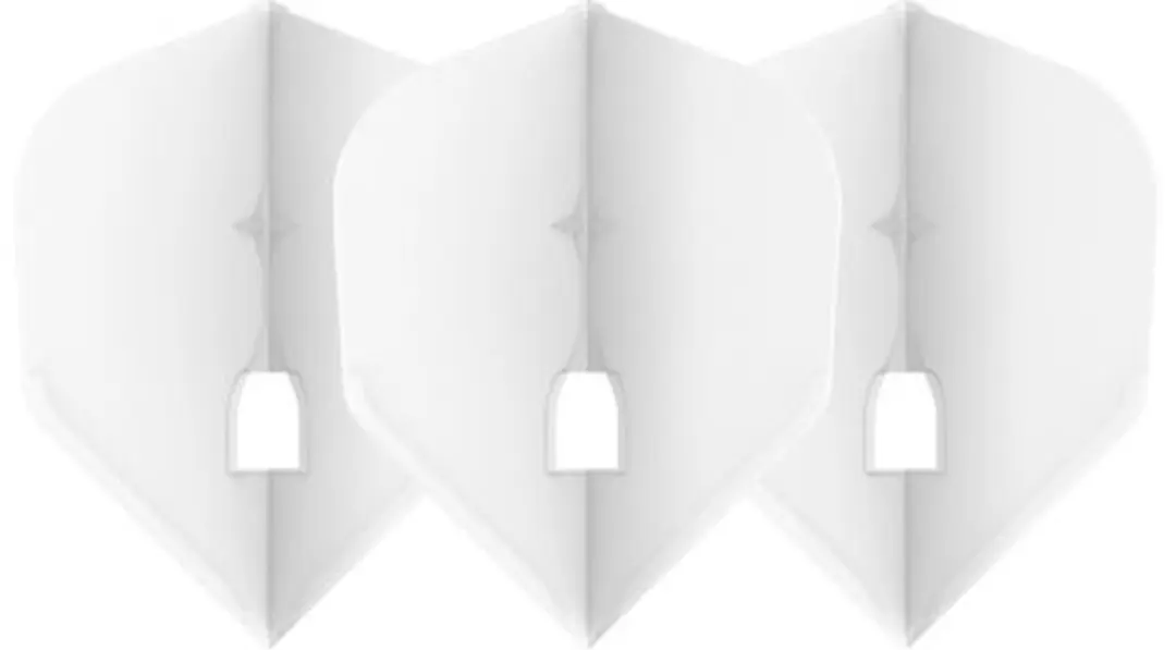 L-Style Champagne Flight L3 Shape Witte Dartvluchten - 3 Stuks