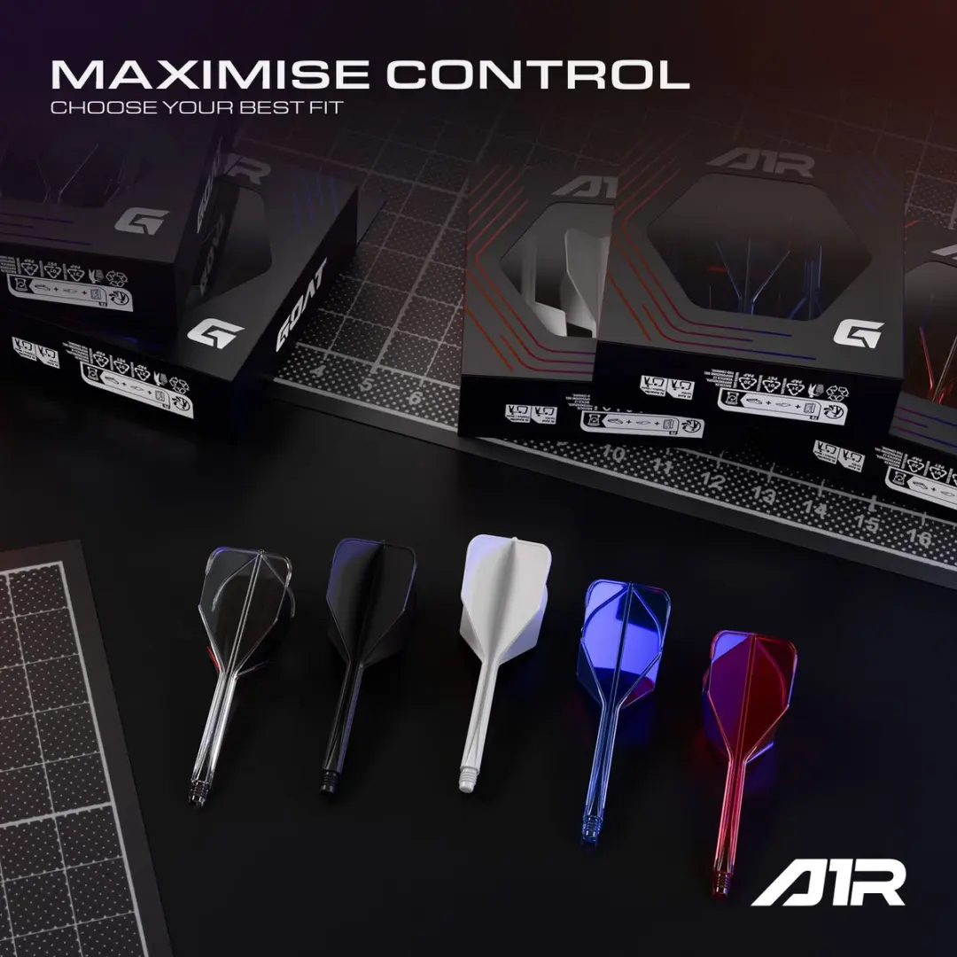 goat Air Blue Clear NO6 Dart Flights - 3 Stuks