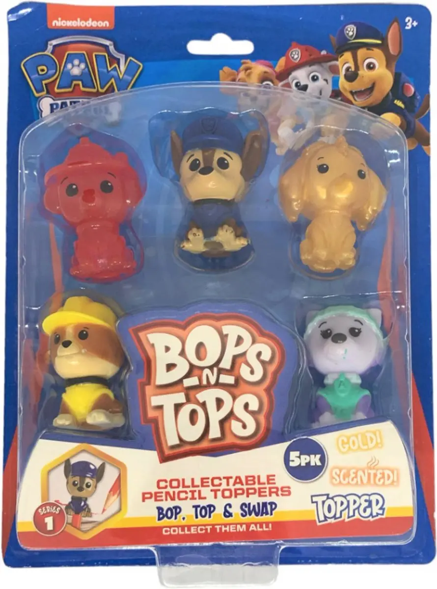 PAW Patrol Bops And Tops Figuren - 5 Stuks Blauw