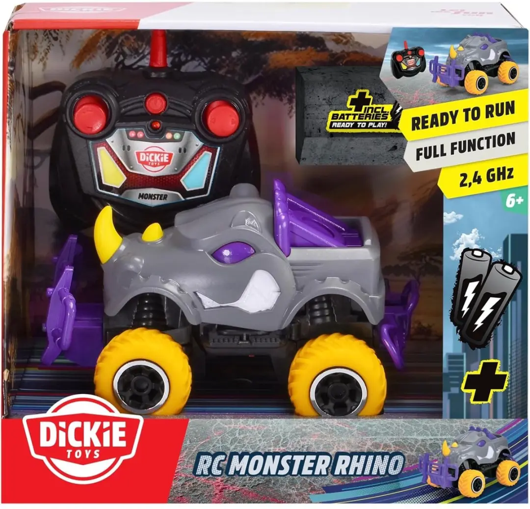 Dickie Toys Monster Rhino 1:43 RC Modelauto - Kleurloos - afbeelding 6 van 6