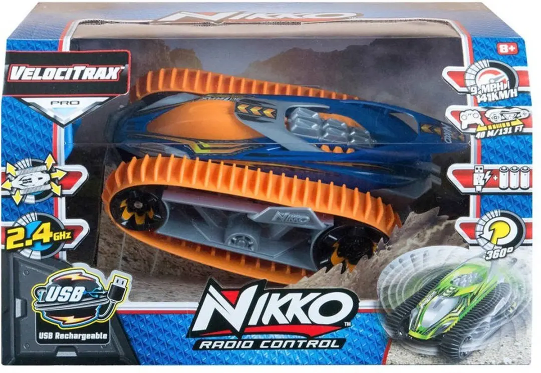 NIKKO VelociTrax 19062 RC Auto - 14 km/u - Oranje/blauw