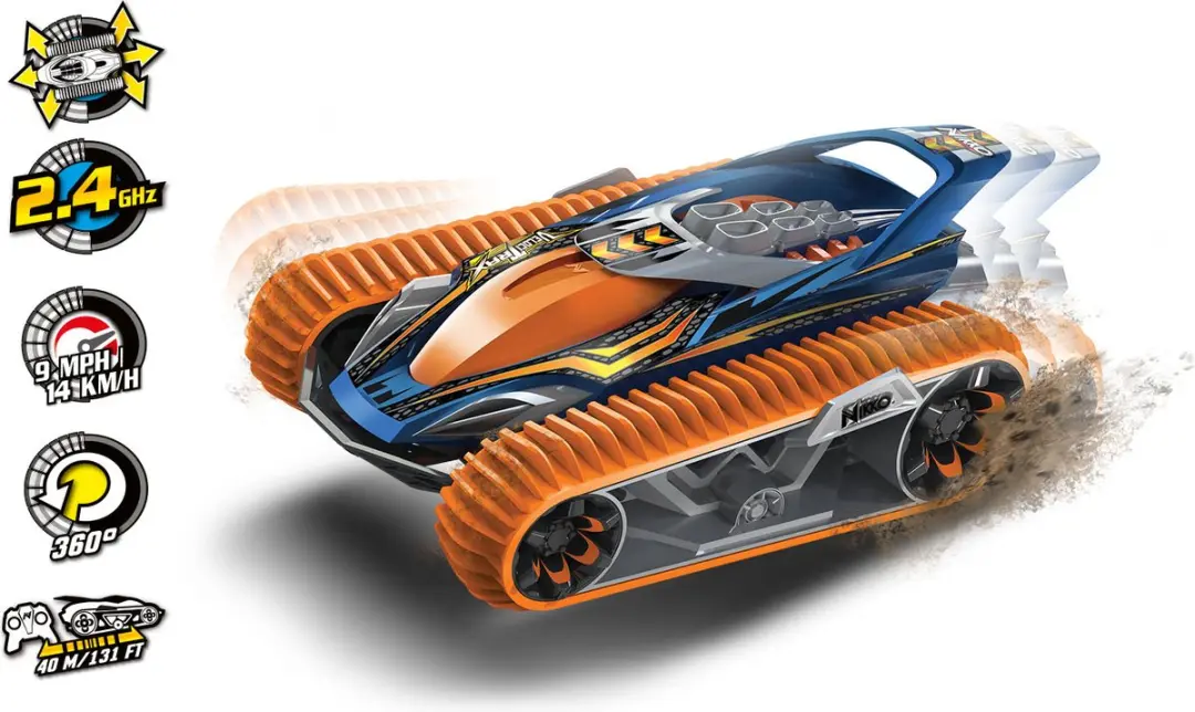 NIKKO VelociTrax 19062 RC Auto - 14 km/u - Oranje/blauw