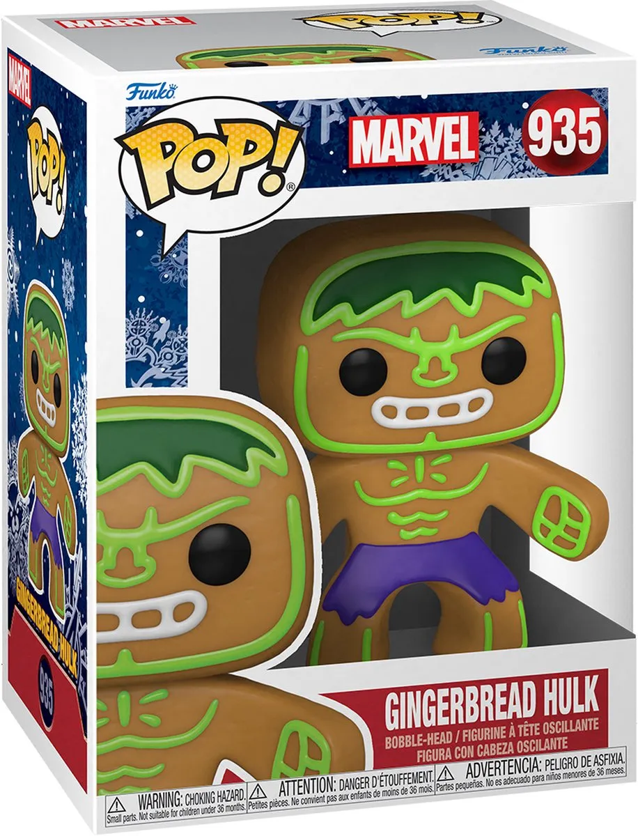 Funko Pop! Marvel The Hulk Holiday Gingerbread - Multicolor - afbeelding 6 van 6