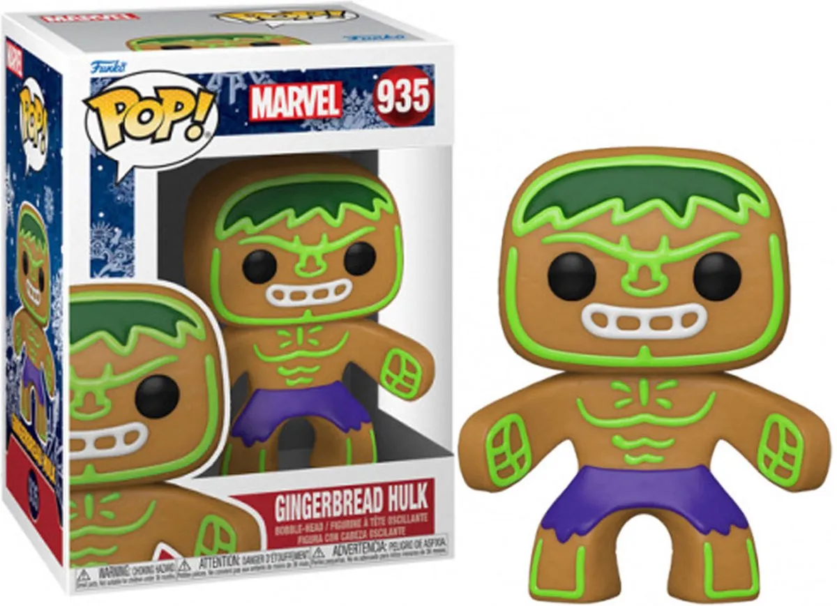 Funko Pop! Marvel The Hulk Holiday Gingerbread - Multicolor