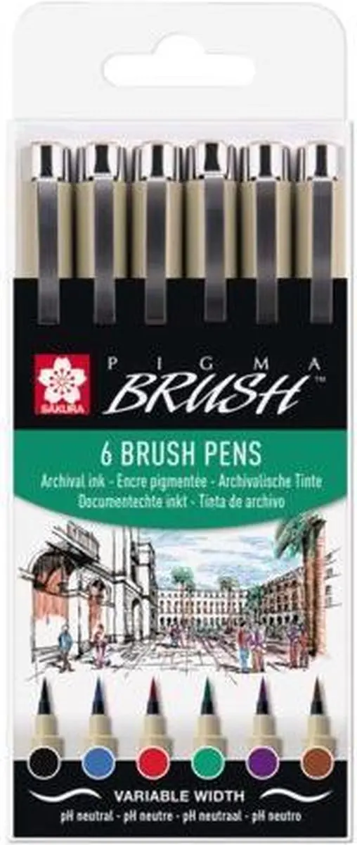 Sakura Pigma Penseel-set 6 Stuks