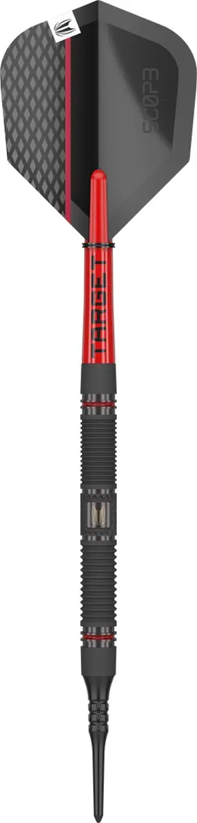 Target Darts Scope Soft Tip 18G - 3 Stuks - 90% Tungsten - Zwart