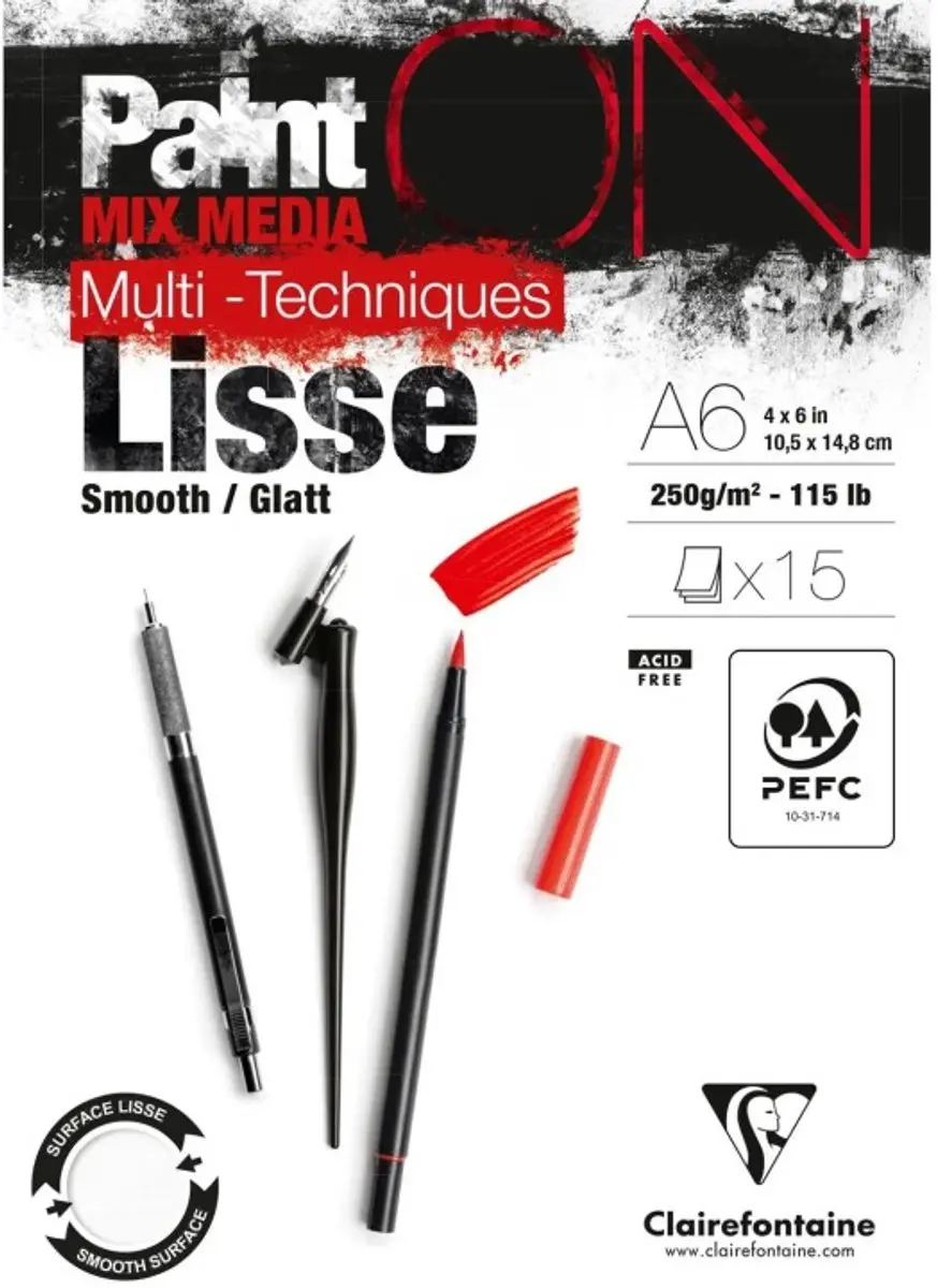 Clairefontaine Paint ON Multi-Techniek Pad A6 250g
