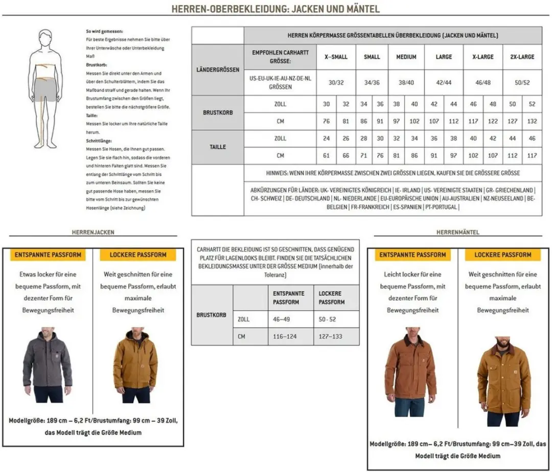 Carhartt Monterey Jacket 105751 - XXL - Carhartt Brown/Black