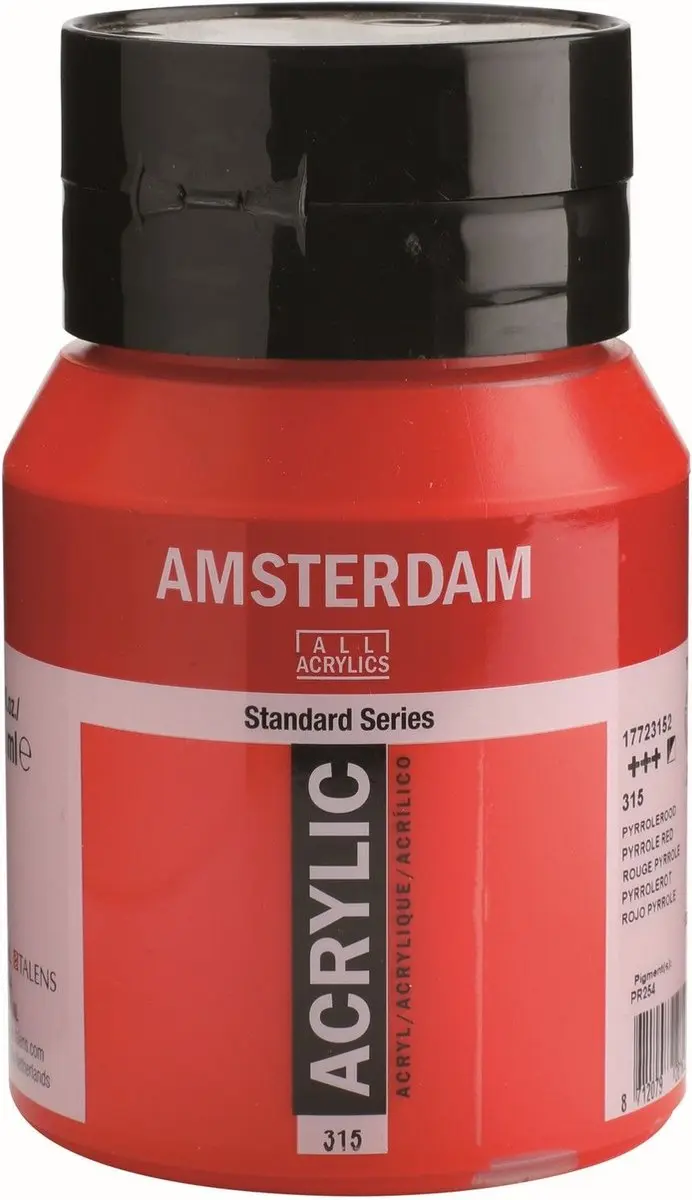 Amsterdam Standard Acrylverf 500ml - Pyrrolerood