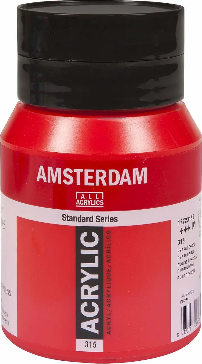 Amsterdam Standard Acrylverf 500ml - Pyrrolerood