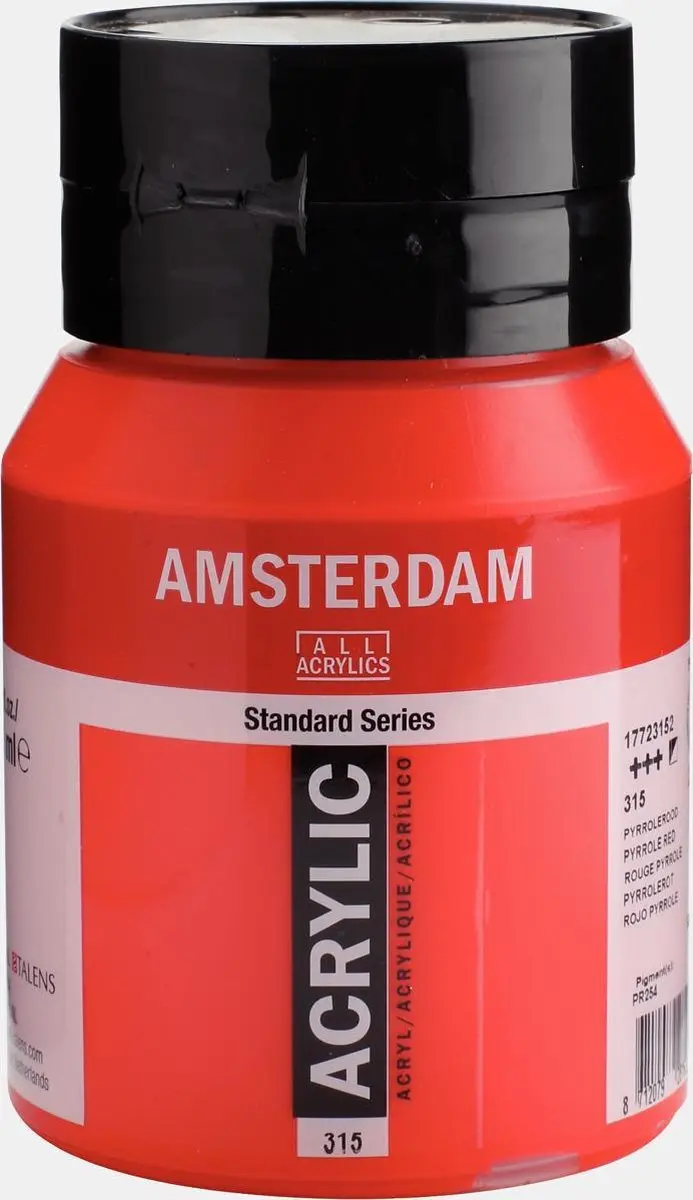 Amsterdam Standard Acrylverf 500ml - Pyrrolerood