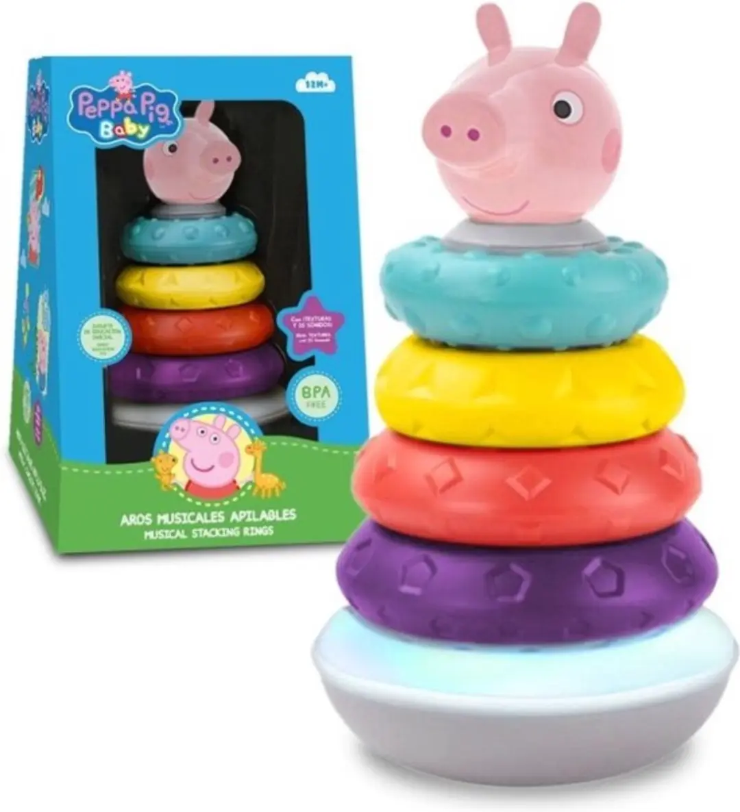 Peppa Pig Stapelbare Muziekringen Pyramide PP17088