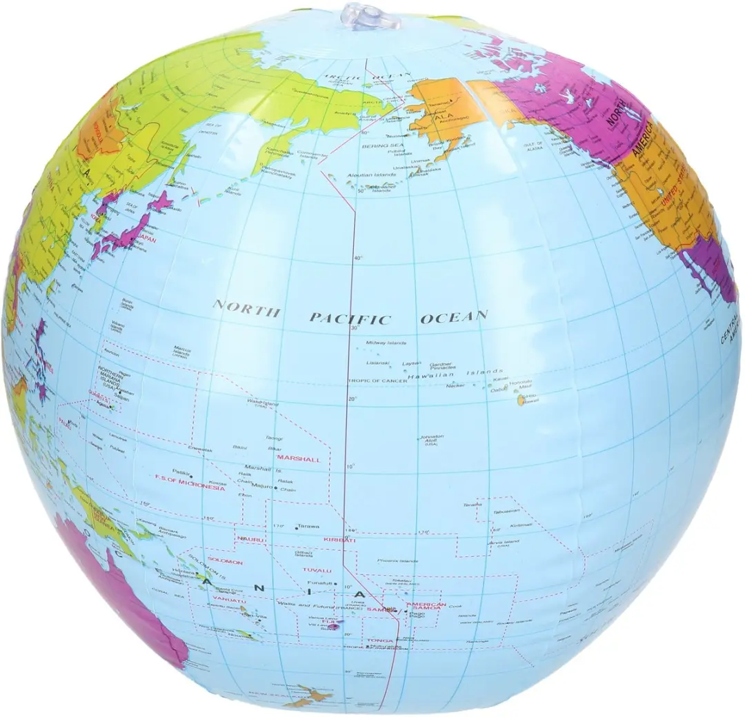 Bullet Opblaasbare Globe Strandbal Ø26cm - Multi
